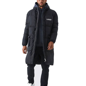 New Style Customized Casual Winter Puffer <b>Jacket</b> with Stand Collar Front Logo Custom Design & Color for <b>Men</b> - Product Image 4