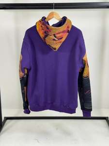 Sweat-shirts à capuche en molleton style streetwear, motif imprimé, 100% coton, broderie personnalisée, sweat-shirts pour hommes, poids lourd, thermique pour l'hiver - Product Image 5