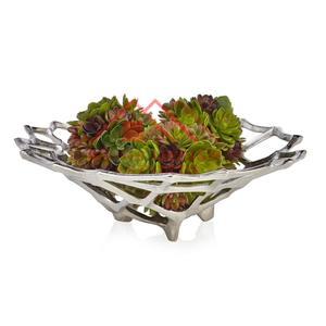 2025 Serving Fruits <b>Bowl</b> Metal with Silver Finished Fruits <b>Bowl</b> Pure Casting Aluminum Metal Table Table Centerpieces - Product Image 2