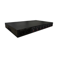 PDU intelligent ATS 250V 10A C13 8 ports avec verrouillage par pression, double entrée d'alimentation, API SNMP HTTP, montage en rack, personnalisable pour centre de données