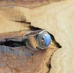 Anillo de plata de ley 925 con piedra preciosa natural para mujer, regalo para ella - Product Image 4