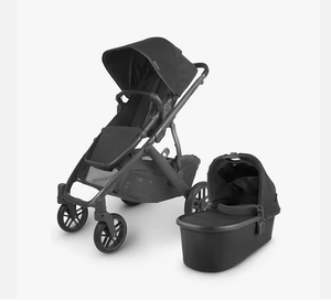 Poussette convertible UPPA Babys Vista V2 avec cadre en bois, design pliable, système simple à double, nacelle, siège pour tout-petit, protection contre les insectes et la pluie - Product Image 4