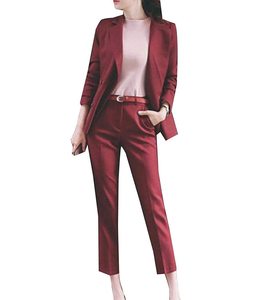 hot Fashion <b>women's</b> tuxedo & <b>suits</b> Office ladies 2 <b>Pieces</b> Set Closure Single Breasted Slim Fit Collar <b>women</b> blazer <b>Suit</b> - Product Image 3