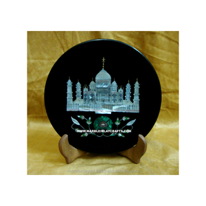 Placa con incrustaciones de mármol diseño decorativo Taj Mahal - Product Image 1