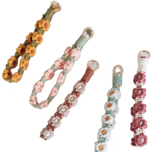 Porte-clés cadeau fait main commande en gros faveurs de douche de bébé cadeau de mariage porte-clés boho porte-clés macramé fait main - Product Image 1