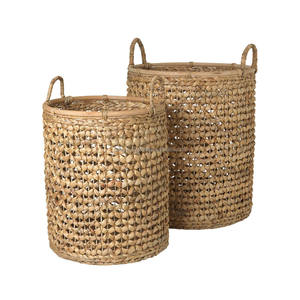 Food <b>Storage</b> square Water Hyacinth <b>Seagrass</b> <b>Storage</b> <b>Basket</b> with Handles for Home <b>Storage</b> & Organization Laundry <b>BasketS</b> - Product Image 3