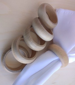 Trendy Unique Wooden Napkin Rings. Napkin Rings for <b>Table</b> Decor. Elegant Napkin Rings - Product Image 2