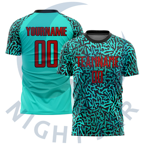 Camisetas de Fútbol Personalizadas con Sublimación Completa, 100% Poliéster, Ligeras, Cuello en V, Manga Corta, Secado Rápido y Transpirables - Product Image 2