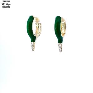 Pendientes de aro de circonia cúbica para mujer, joyería de lujo, joyería ostentosa de Hiphop, pendiente de aro de plata de ley 2023, nuevo diseño 925 - Product Image 1