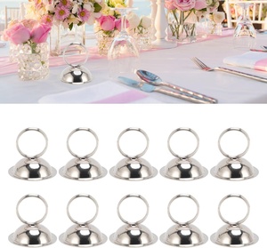 Support de Carte de Table Rond en Acier Inoxydable DIVRIS, Durable, Écologique, 6 pouces, Design Moderne pour la Décoration des Restaurants et Hôtels - Product Image 4