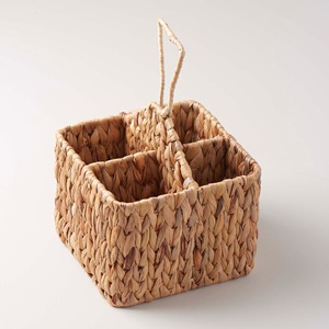 Top quality <b>water</b> hyacinth cutlery organizer weaving flatware caddy utensil <b>container</b> baskets - Product Image 6