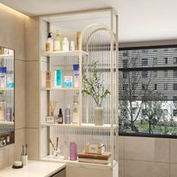 Nouveau Clubhouse d'hôtel haut de gamme en acier inoxydable de style chinois avec partitionnement d'écran en verre artistique