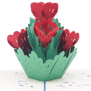 Flower Paper <b>Box</b> 3D pop up Card Handmade Greeting Card Roses Pop up cards 3D New York 3D Card Pop Up Paper Craft Greeting Card - Product Image 2