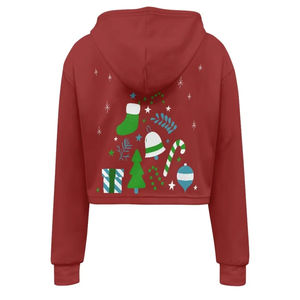 OEM Venta al por mayor Top de tendencia de las mujeres Crop Top Sublimación Sudaderas con capucha de secado rápido Cómodo personalizado uso casual Sudaderas CON CAPUCHA DE LAS MUJERES - Product Image 5
