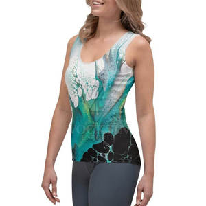 Camiseta Deportiva Sublimada Personalizada para Mujer, Camiseta de Gimnasio, Chaleco Deportivo de Alta Calidad para Correr, Camiseta de Yoga para Mujer - Product Image 2