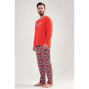 Conjunto de Pijama para Hombre CEPLI ERKEK P.SUPREM con Cuello Redondo y Manga Larga - Rojo - Rojo - Product Image 4