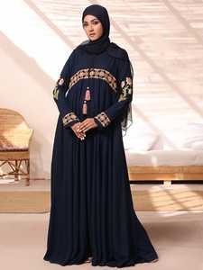Vente en gros en vrac Robe musulmane design durable 2024 Dubaï Simple Abaya pour femme à la mode Hi jab Baggy Abayas pour femme personnalisées - Product Image 2