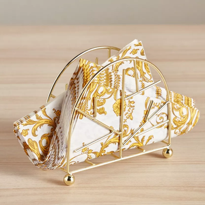 ที่ใส่ทิชชู่ทองเหลืองแบบกลมสำหรับวางบนเคาน์เตอร์โต๊ะกาแฟหัตถกรรม - Product Image 1