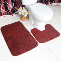 Tapis de toilette en microfibre 3 pièces ensemble tapis de bain gris violet de bonne qualité
