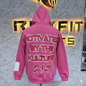 เสื้อฮู้ดสำหรับผู้ชายเสื้อฮู้ดแบบมีซิปพิมพ์ลายพัฟโลโก้ของคุณเอง - Product Image 5