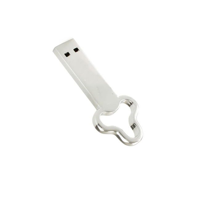 High-Performance Clover USB Flash Drive | Four-Leaf Metal Design | Custom Logo Engraving | Promotional USB