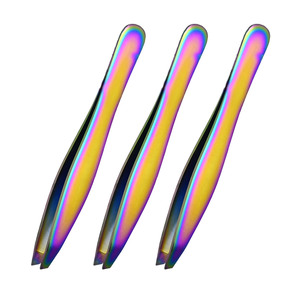 Pinzas personalizadas de acero inoxidable para cejas, pinzas para cejas de precisión, Punta inclinada, pinzas para pestañas, herramienta de cuidado de belleza - Product Image 4