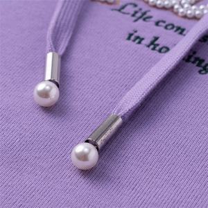 Sudadera con Capucha de Alta Calidad para Mujer, 100% Algodón, Estilo Invernal, Forro Polar, Estilo Urbano, Estampado 3D en Relieve, Borde sin Rematar - Product Image 3