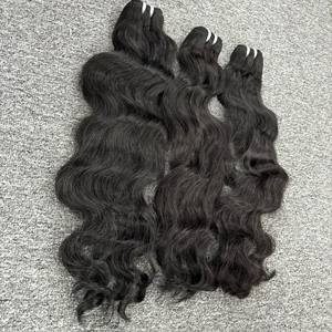 Extensiones de cabello vietnamita virgen crudo de alta calidad, máquina de ondas naturales alineadas con cutícula sin procesar, trama doble, 100 gramos por - Product Image 3