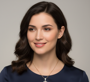 Collar con Colgante de Gato de Diamantes en Oro Rosa de Lujo para Mujer, Joyería Fina - Product Image 2