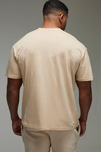 Grande taille 100% coton Logo personnalisé 200gsm Hip Hop Jersey T-shirt hommes poids lourd unisexe personnalisé pour vierge coupe ample Tee - Product Image 3