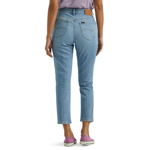 Pantalones Vaqueros de Mezclilla Lavada Casuales y Elegantes para Mujer, Color Sólido Personalizado, Corte Ajustado, Premium - Product Image 4