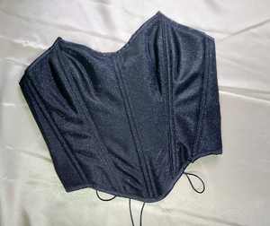 Sculpted Satin Breathable Corset Top Women High Fashion Bustier <b>Wired</b> Cups Side Lace Detail Firm <b>Control</b> Thin 3D Embroidery - Product Image 6