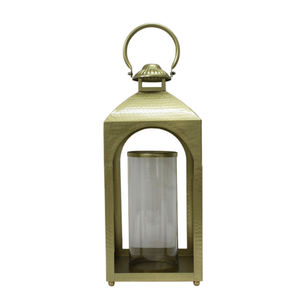 <b>Set</b> <b>of</b> 2 Home Decorative <b>Glass</b> Iron and Steel Lanterns Nickel Silver Colour Candle Stand Candle Holder for Wedding & Home Decor - Product Image 3