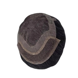 วิกผมแท้แบบโมโน ฟรอนท์ เลซ ผมจีนแท้ เกรดเวอร์จิ้น เรมี่  แบบแพทช์ ผมหยิกตรง ลอนลึก สี 1b+เทา - Product Image 2