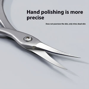 Ciseaux à ongles professionnels légers en acier inoxydable avec bord incurvé et lame tranchante, durables pour les soins des cuticules - Product Image 3