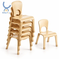 Ensembles de meubles en bois empilables Montessori pour enfants, chaises en bois pour la maternelle, la garderie, l'école maternelle, l'apprentissage précoce des enfants