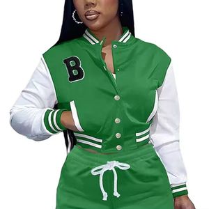 Women's Varsity Baseball Bomber Jacket Customized Embroidered Design Slim Fit Crop for Winter Wholesale - Product Image 4