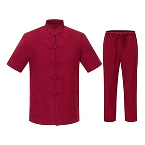 Nouvelle tenue d'arts martiaux unisexe tendance et élégante, équipement de couleur unie - Product Image 4