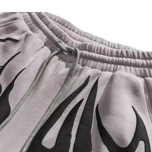 กางเกงขาสั้นผ้าคอตตอนสำหรับผู้ชายกางเกงวอร์มลำลองพิมพ์ลายสตรีทแวร์ออกแบบได้ตามต้องการ - Product Image 3