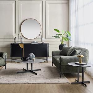 Grande table contemporaine d'exposition en métal Table centrale de couleur noire de qualité supérieure Table basse moderne pour le salon - Product Image 4