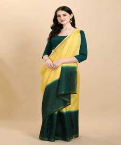 ส่าหรีกับเสื้อเบลาส์ปักลายไข่มุกสำหรับผู้หญิงอินเดีย - Product Image 5