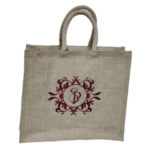 Sacs fourre-tout en jute personnalisables, écologiques et réutilisables Sacs à provisions personnalisés tendance et durables à vendre - Product Image 1