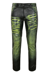 Nouveauté Pantalon en cuir pour homme de haute qualité style streetwear Service OEM/ODM Broderie Respirant Coupe-vent Pantalon en cuir - Product Image 5