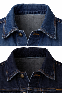 Wholesale <b>Men</b> <b>Denim</b> <b>Jacket</b> Dark Blue Custom Logo OEM Trucker Style Cotton <b>Jacket</b> Supplier Manufacturer Unisex <b>Denim</b> <b>Jackets</b> - Product Image 3