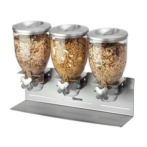 Distributeur de céréales à 3 compartiments pour le stockage et l'organisation des aliments - Product Image 1