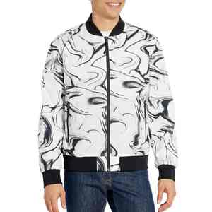 2025 hiver mode Streetwear poche zippée Bomber veste hommes Logo personnalisable imperméable coupe-vent bouton fermeture haute - Product Image 5