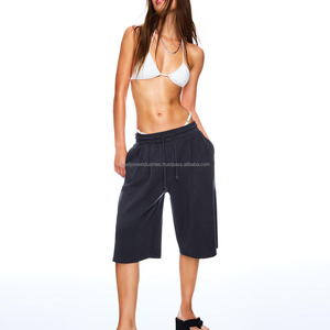 Denim Shorts été femmes jean Shorts pantalon 2025 Offre Spéciale taille haute femmes vêtements femme uni teint genou longueur - Product Image 4