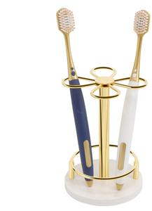 Fabricant luxueux de porte-dentifrice de brosse à dents en métal pour accessoire de salle de bain Design ajouré multi-fentes - Product Image 6