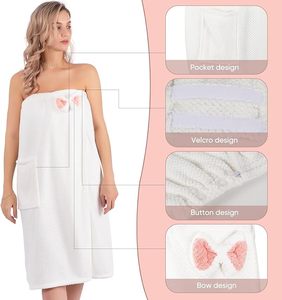Albornoz suave de Invierno para mujer, conjuntos de Bata larga transpirable con cuello de lazo, cierre de cintura elástica, estilo Simple, teñido liso, 100% poliéster - Product Image 3