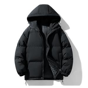 Veste matelassée pour hommes, manteau d'hiver épais thermique à capuche, parka en laine rembourrée, coupe-vent imperméable, vêtements d'extérieur - Product Image 1